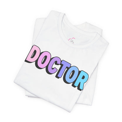 DOCTOR faux sticker T-shirt
