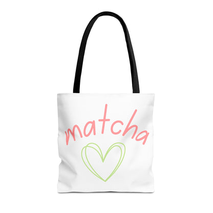 Matcha Heart Tote Bag