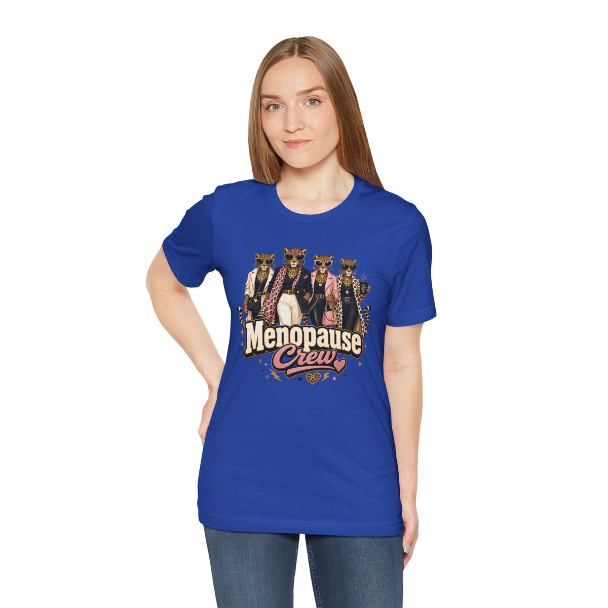 Menopause crew leopard T-shirt