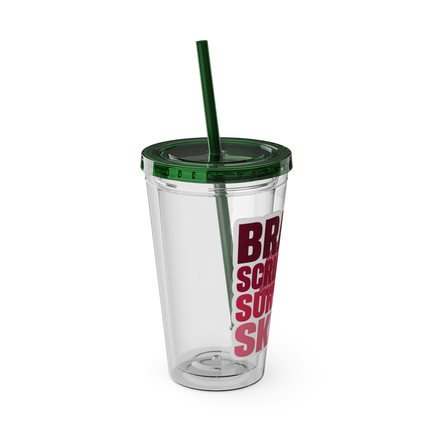 Brains, scrubs and surgical skills pink Clear Insulated Cup
