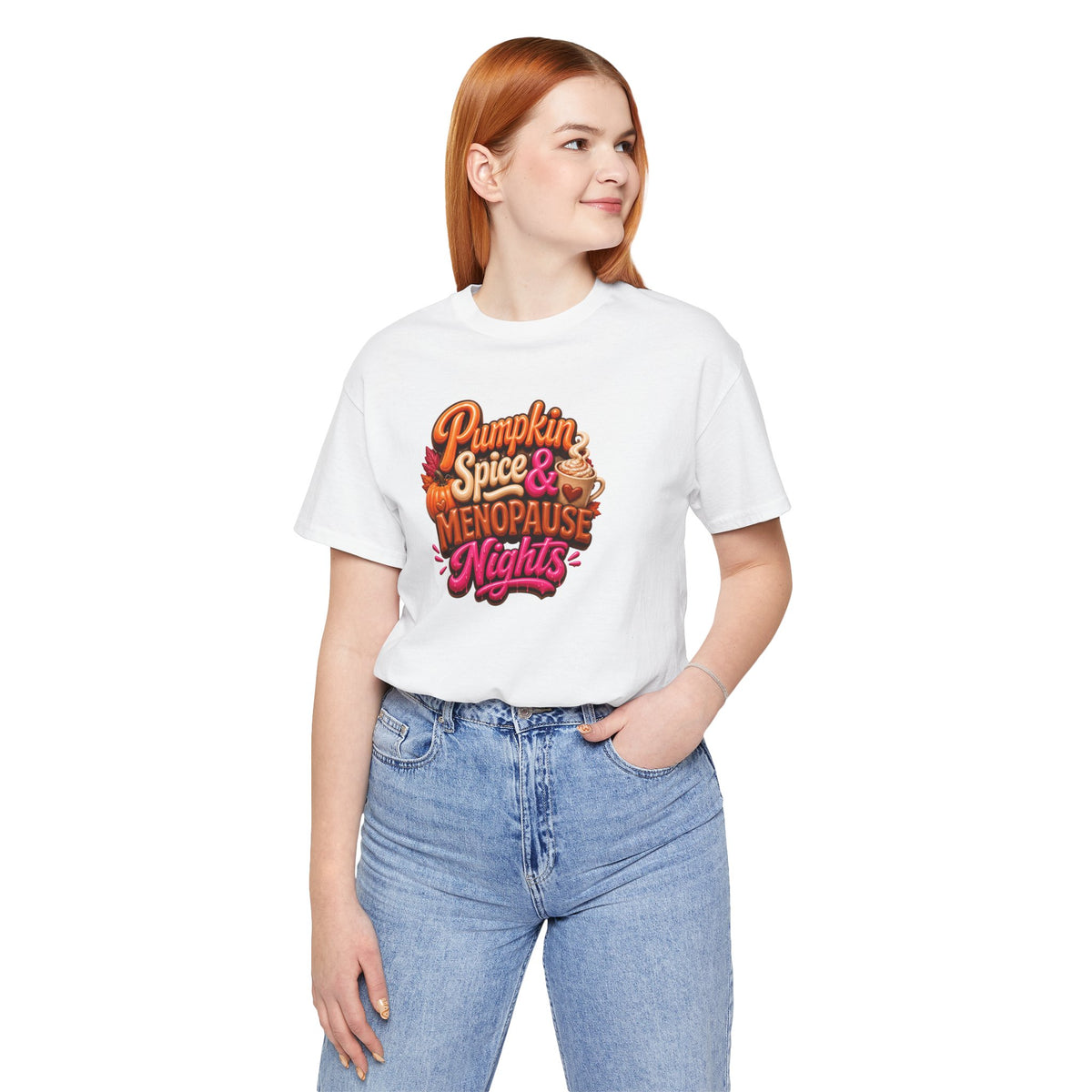 Pumpkin spice & menopause nights T-shirt