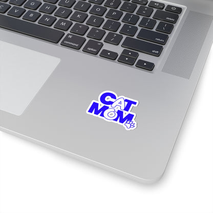 Cat mom blue Sticker