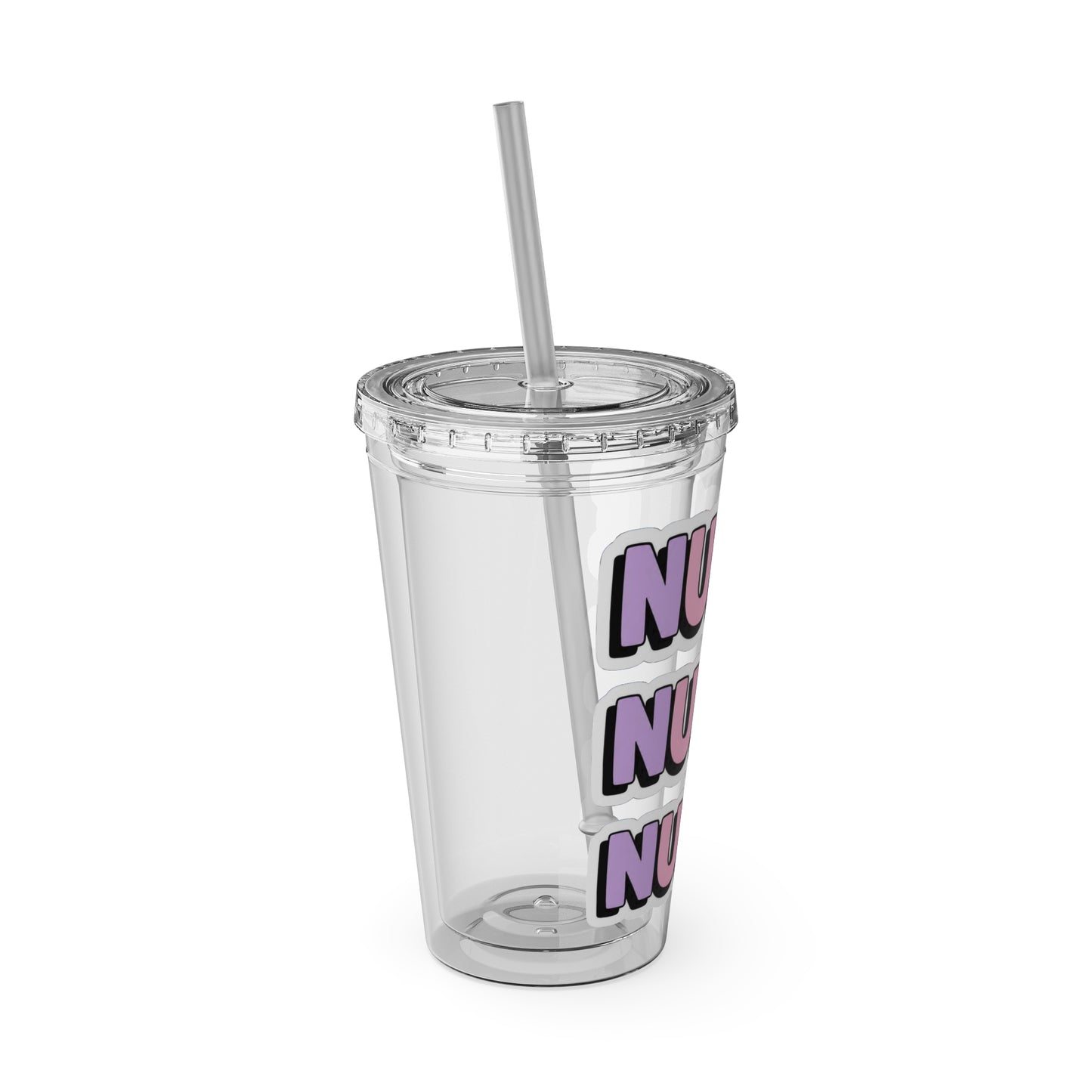 NURSE faux sticker Clear Insulated Cup