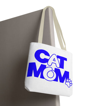 Cat mom blue Tote Bag