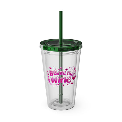 Blame the wine Clear Insulated Cup