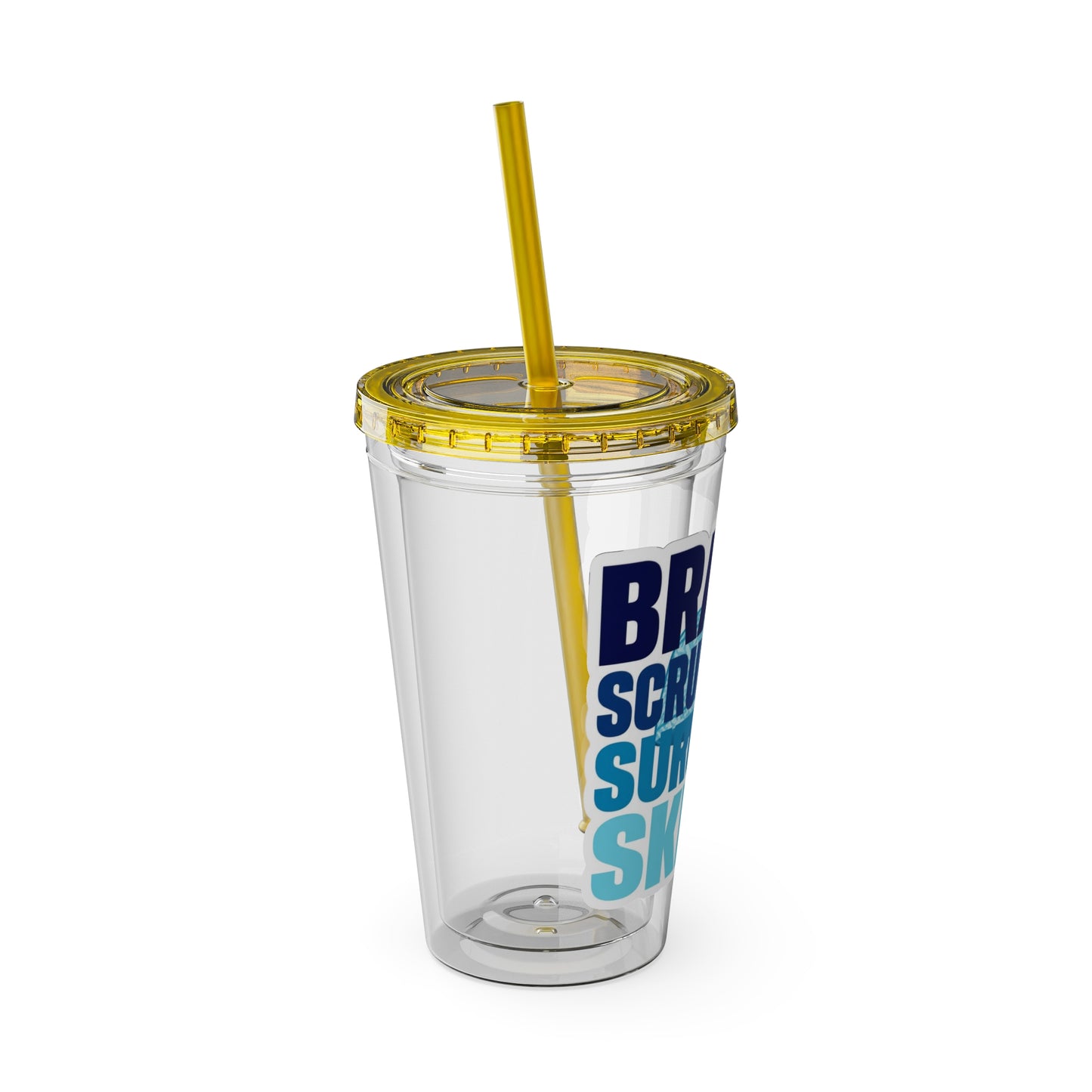 Brains, scrubs and surgical skills blue Clear Insulated Cup