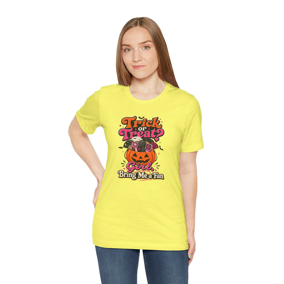 Trick or treat? Girl bring me a fan T-shirt