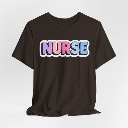 NURSE faux sticker T-shirt