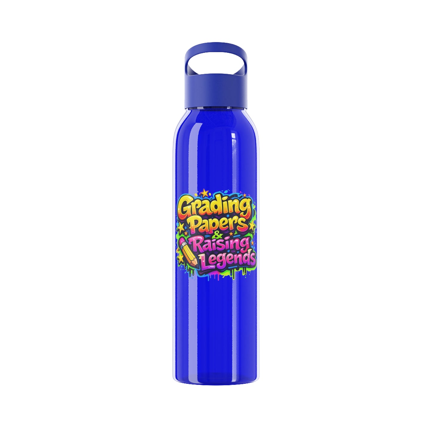 Grading papers & raising legends Water Bottle