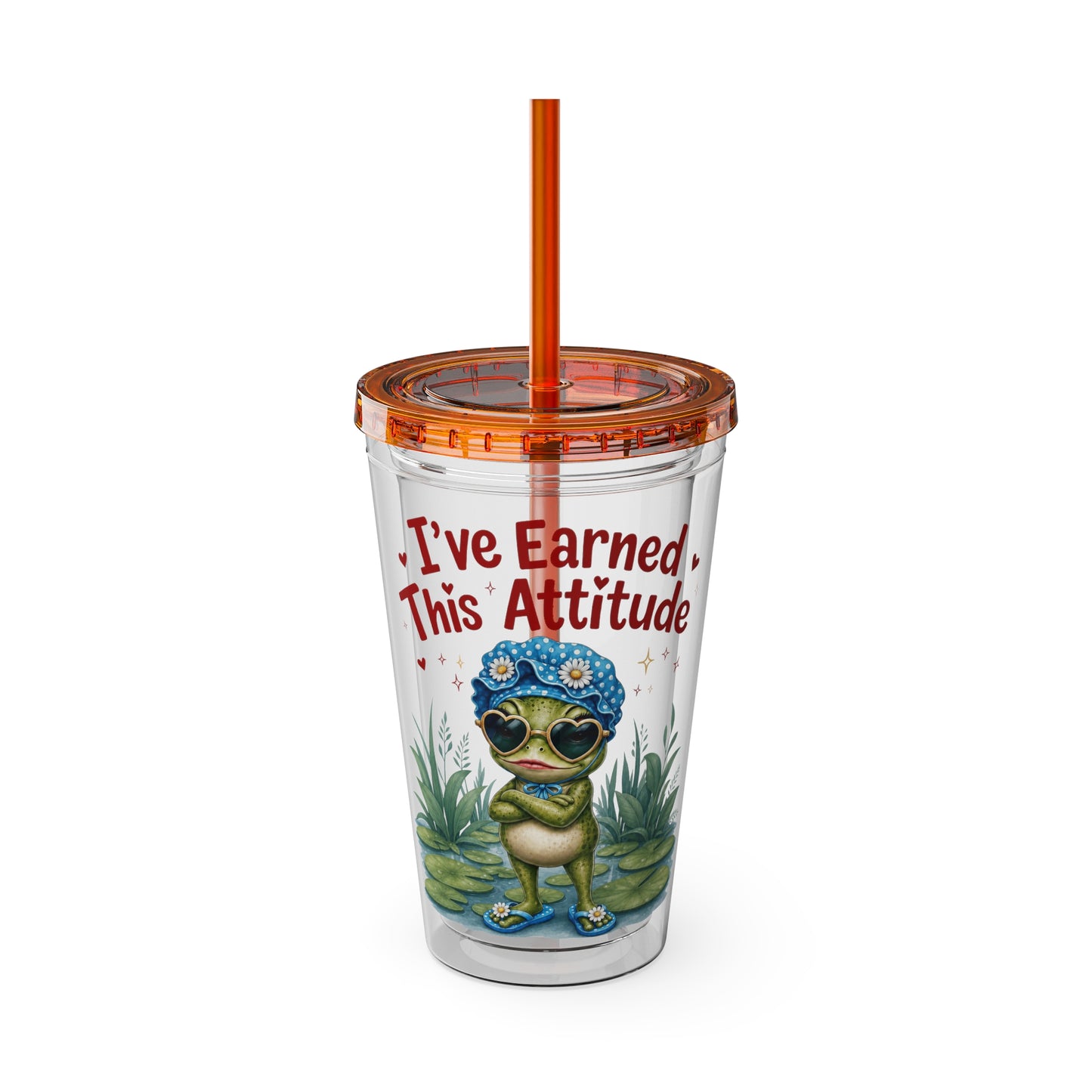 I've earned this attitude Clear Insulated Cup