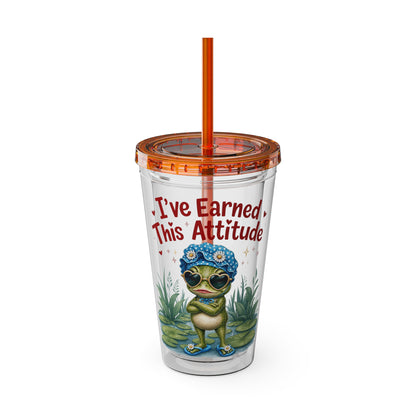 I've earned this attitude Clear Insulated Cup