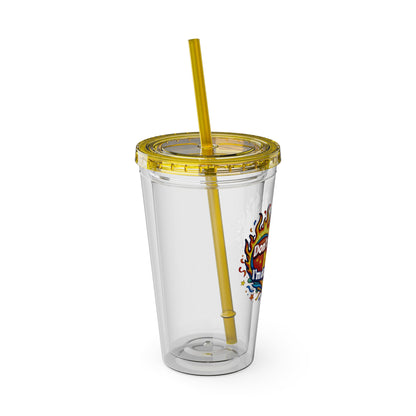 Don't mind my hair I'm doing yours Clear Insulated Cup