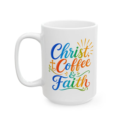 Christ, coffee, faith Mug