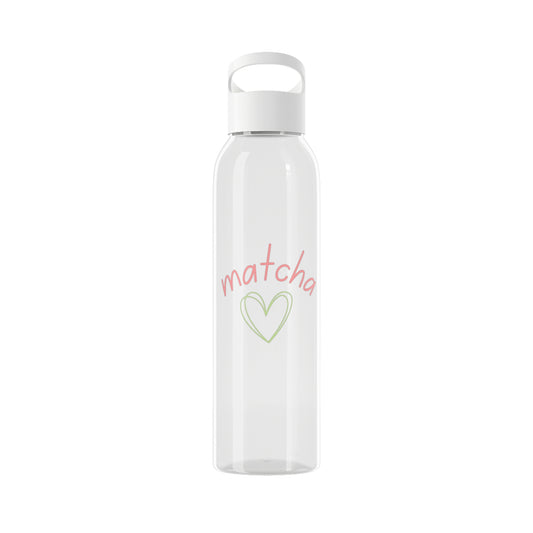 Matcha Heart Water Bottle