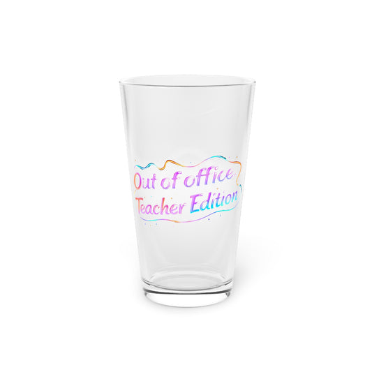 Out of office teacher edition Beer Glass