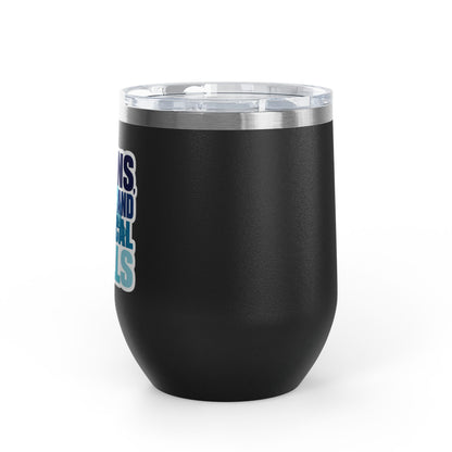 Brains, scrubs and surgical skills blue Tumbler