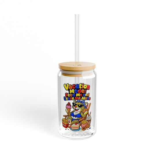 Vacation mode feed me and leave me alone Sipper Glass