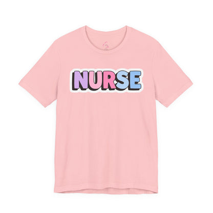 NURSE faux sticker T-shirt