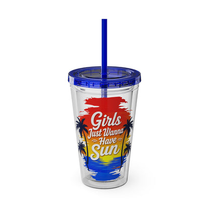 Girls just wanna have sun Clear Insulated Cup