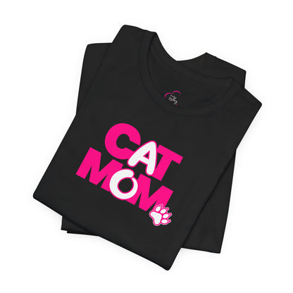 Cat mom pink T-shirt