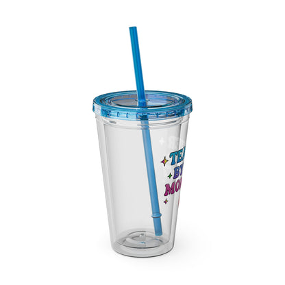 Teacher by day mom 24/7 Clear Insulated Cup