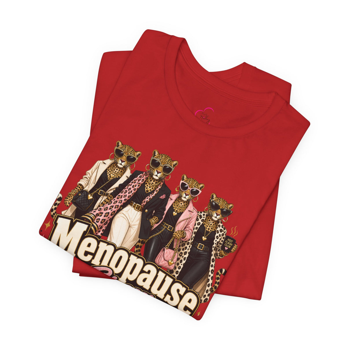 Menopause crew leopard T-shirt