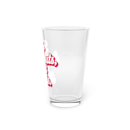 No handouts, just hustle. Beer Glass