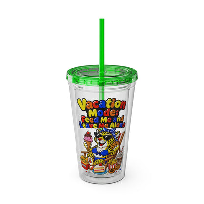 Vacation mode feed me and leave me alone Clear Insulated Cup