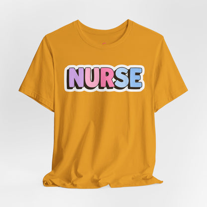 NURSE faux sticker T-shirt