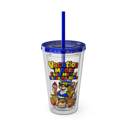 Vacation mode feed me and leave me alone Clear Insulated Cup
