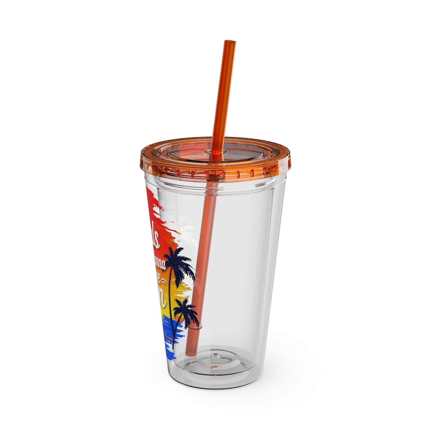 Girls just wanna have sun Clear Insulated Cup