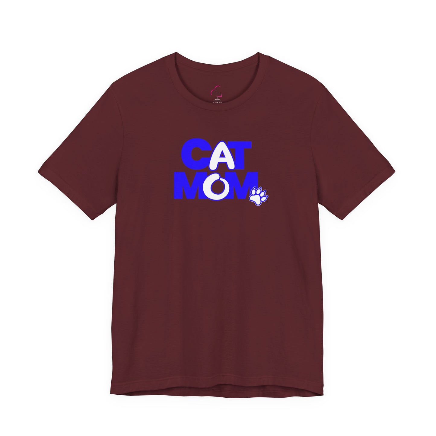 Cat mom blue T-shirt