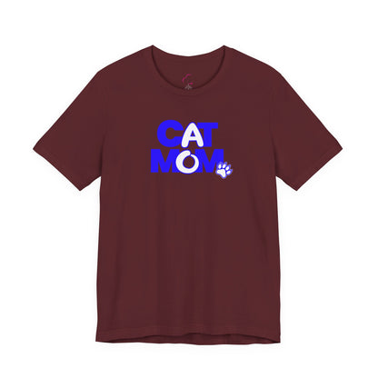 Cat mom blue T-shirt