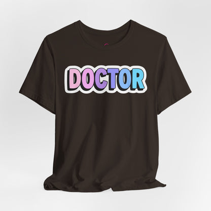DOCTOR faux sticker T-shirt
