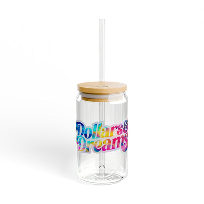 Dollars & Dreams Sipper Glass