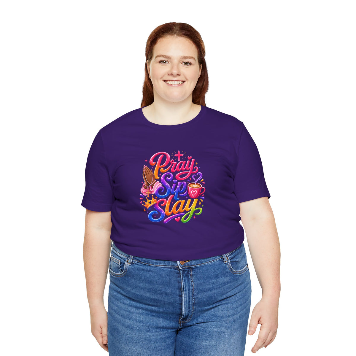 Pray, sip, slay T-shirt