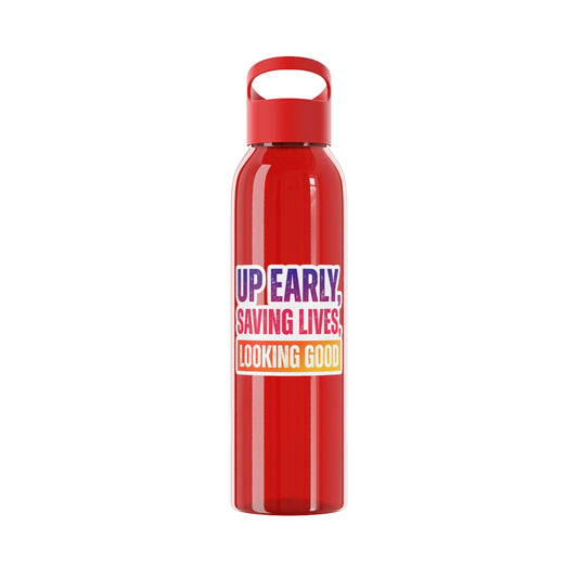 Up early, saving lives, looking good Water Bottle