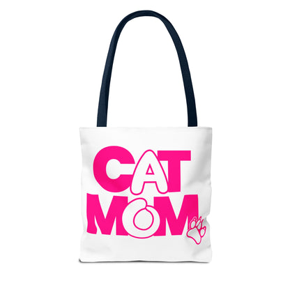 Cat mom pink Tote Bag