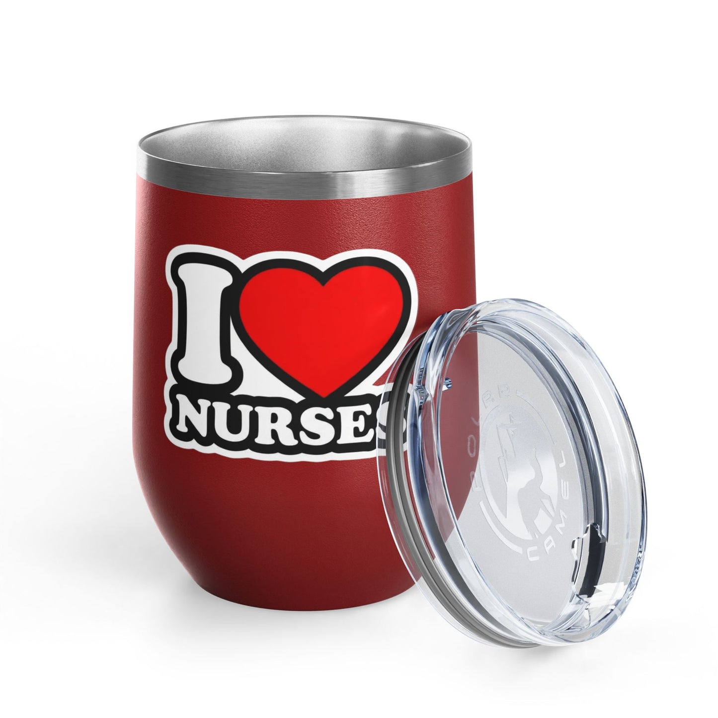 I love nurses faux sticker Tumbler
