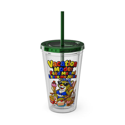 Vacation mode feed me and leave me alone Clear Insulated Cup