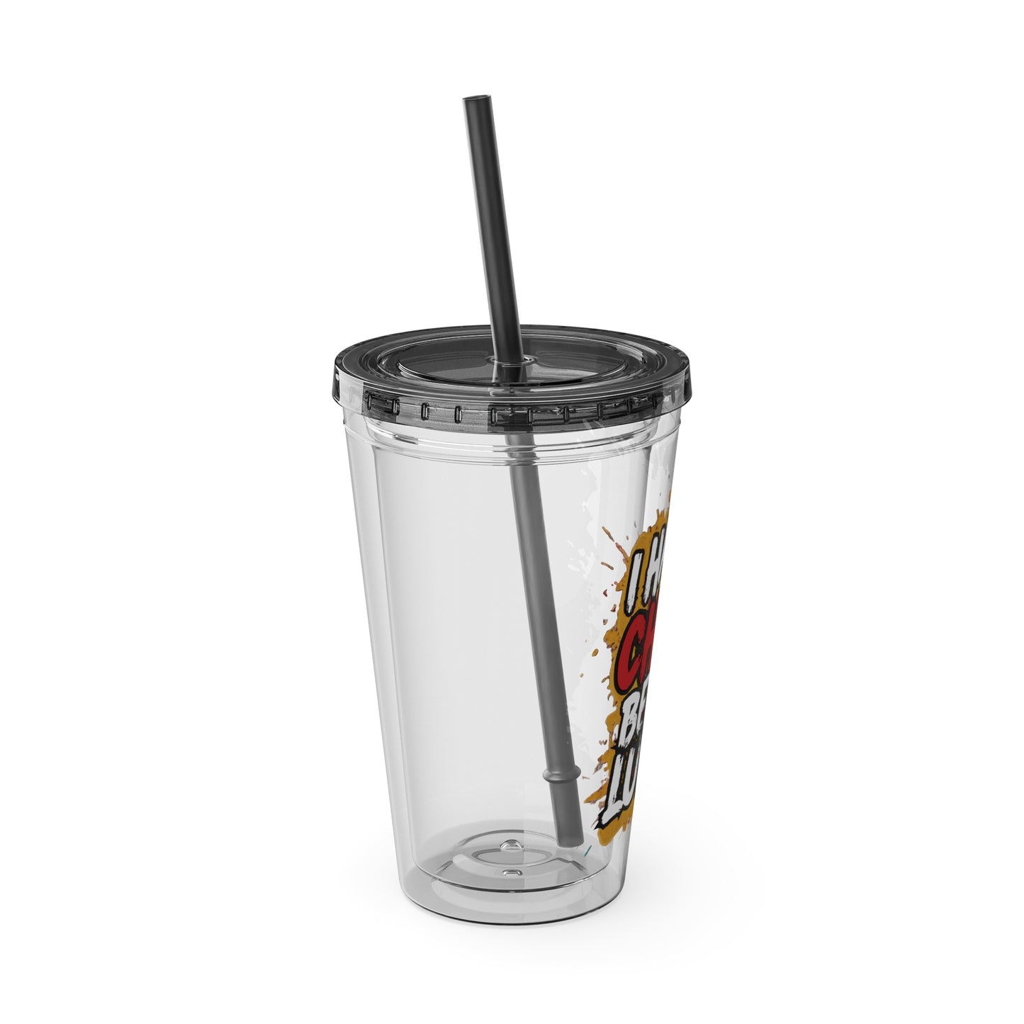 I handle chaos before lunch Clear Insulated Cup