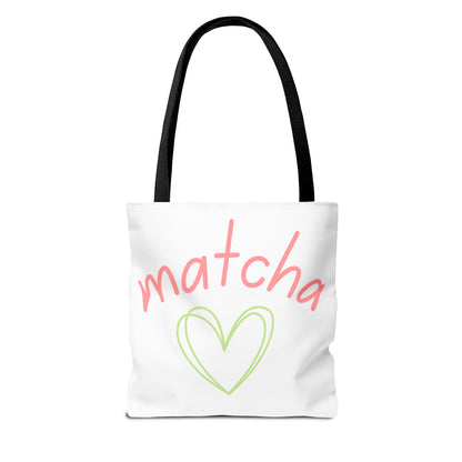 Matcha Heart Tote Bag