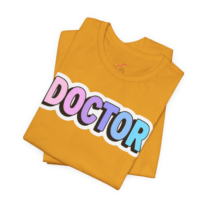 DOCTOR faux sticker T-shirt