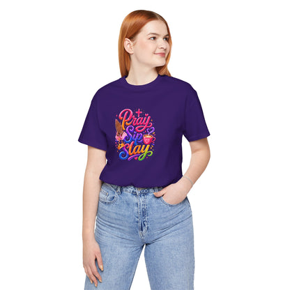 Pray, sip, slay T-shirt