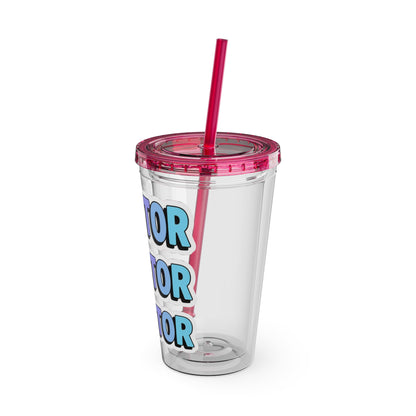DOCTOR faux sticker Clear Insulated Cup