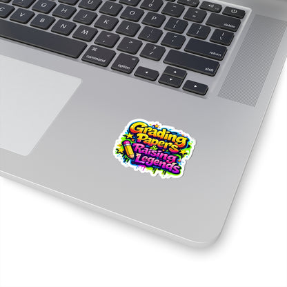 Grading papers & raising legends Sticker