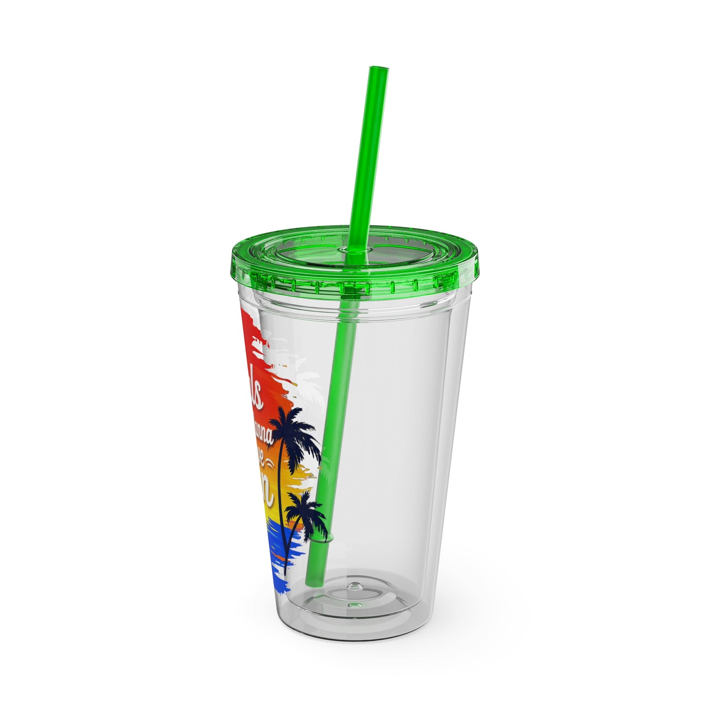 Girls just wanna have sun Clear Insulated Cup