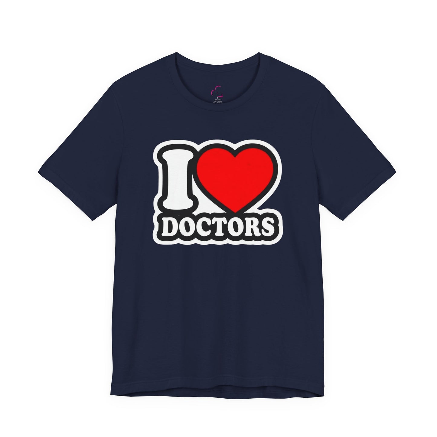 I love doctors faux sticker T-shirt