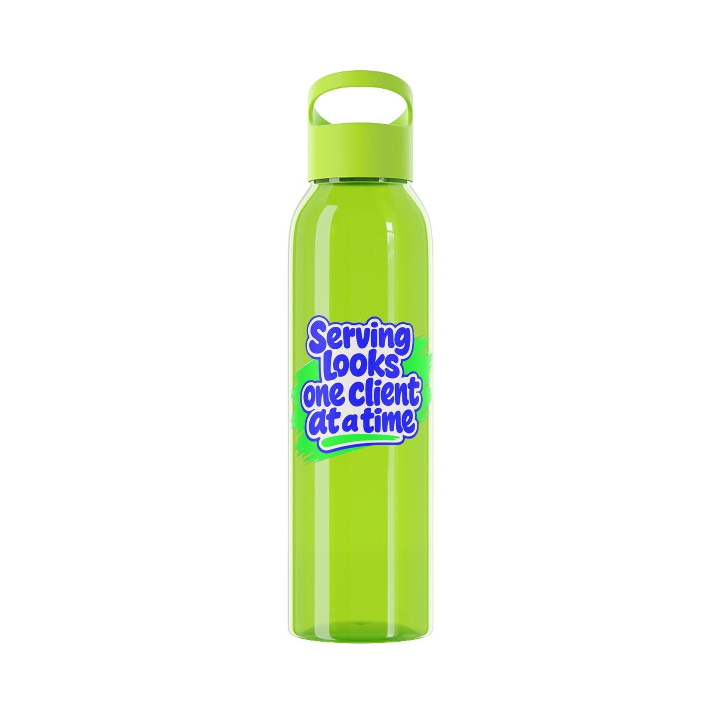 Serving looks one client at a time Water Bottle