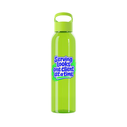 Serving looks one client at a time Water Bottle